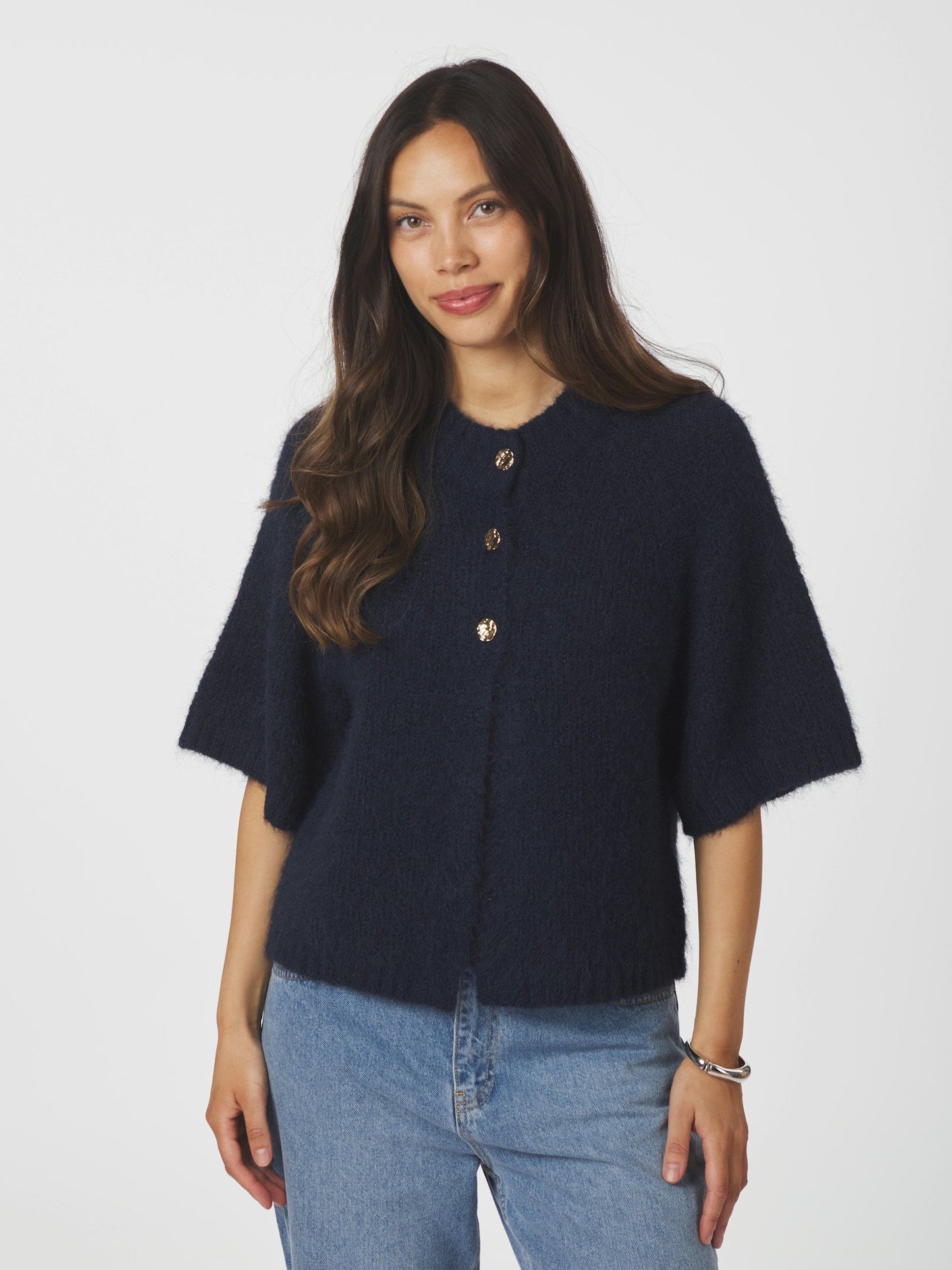 BENUTA FLUFFY KNIT NAVY