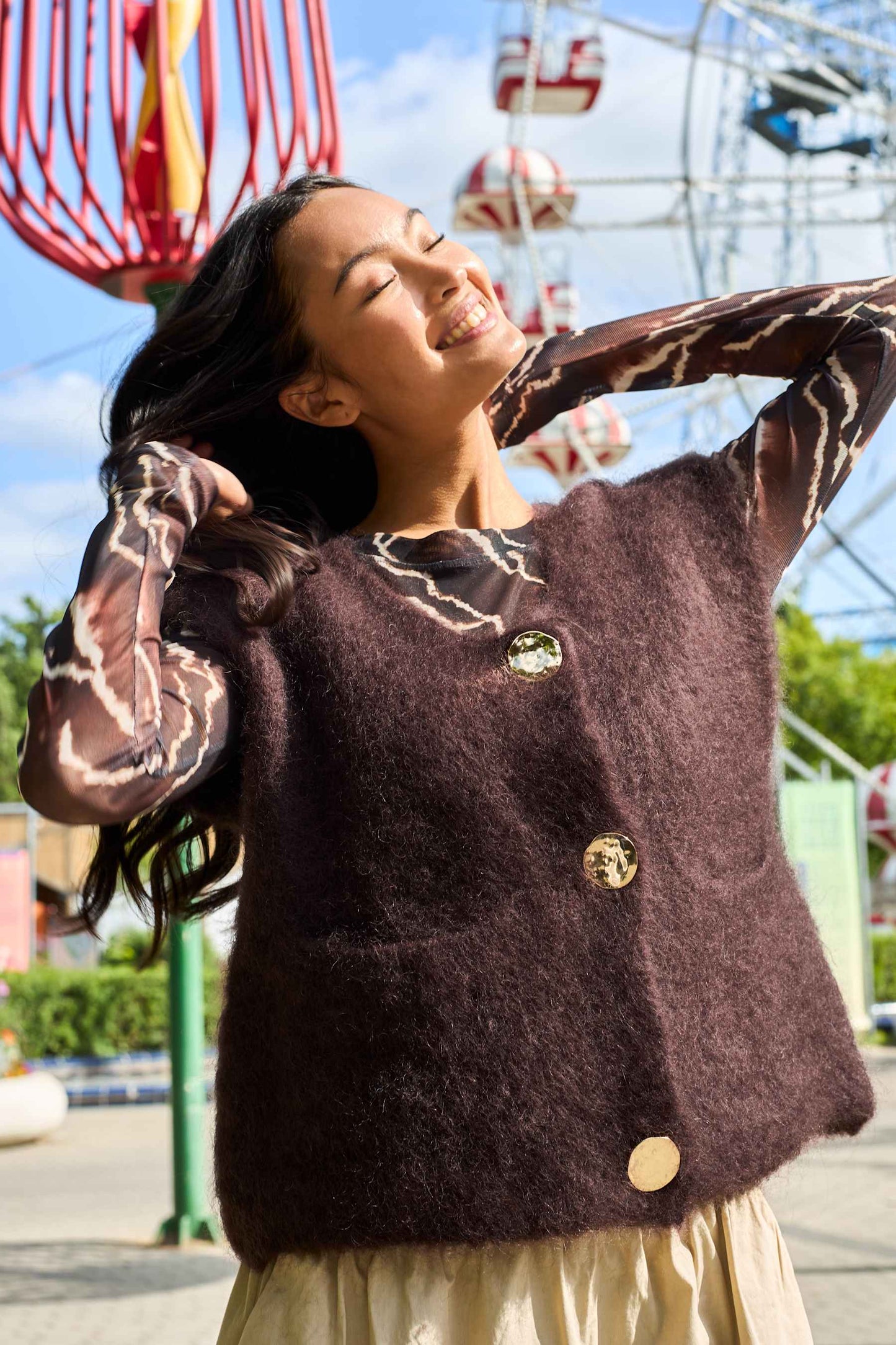 BCBJOERK KNITTED BUTTON VEST