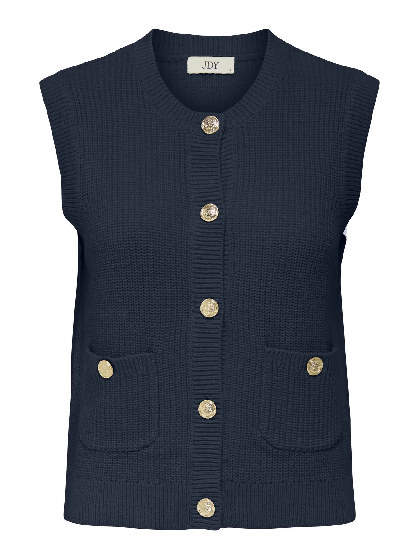 STELLA S/L O-NECK KNIT VEST