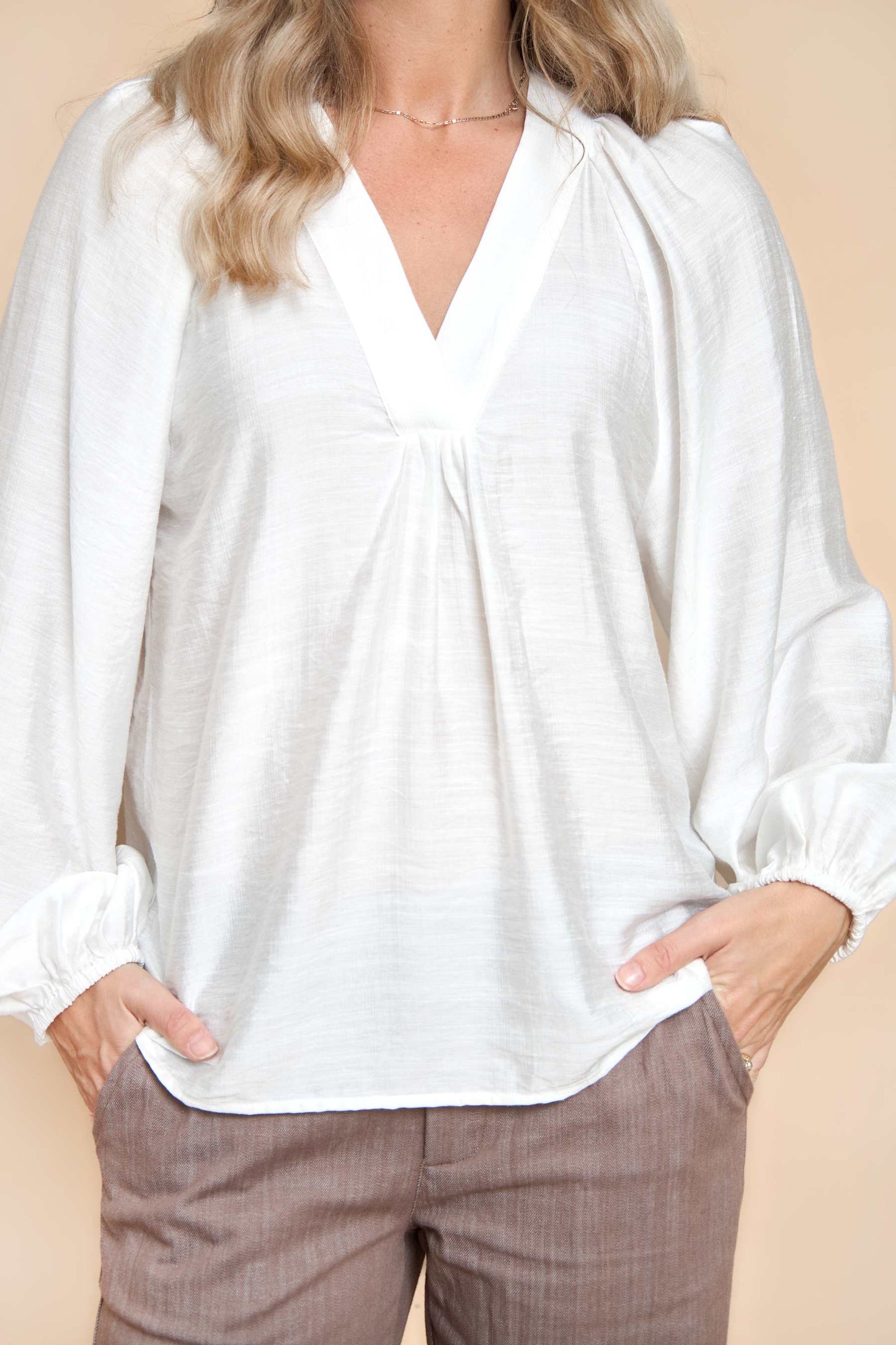 BC LUISA RAGLAN BLOUSE HVID Sk