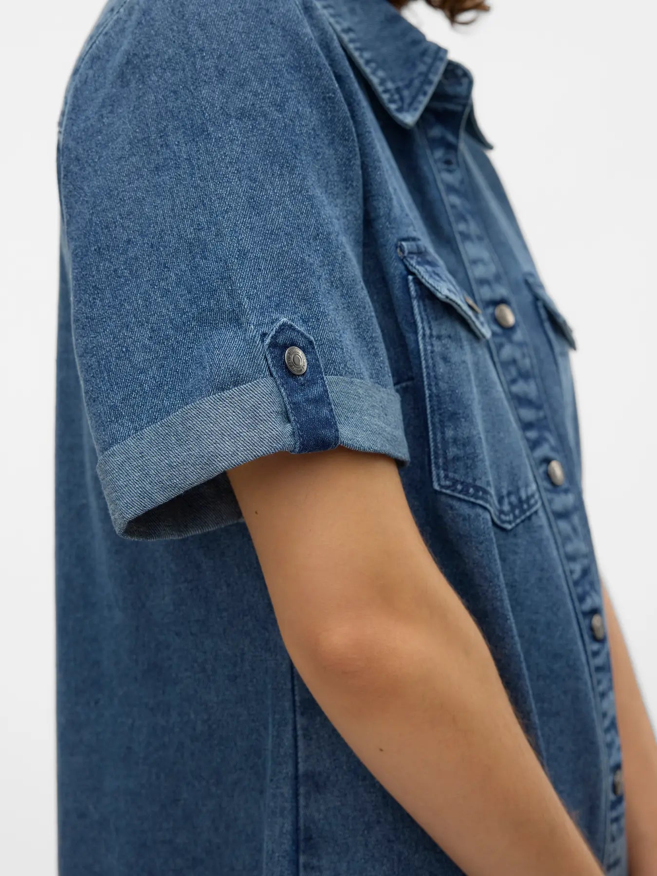 VMJENNIE SS SHORT DENIM DRESS