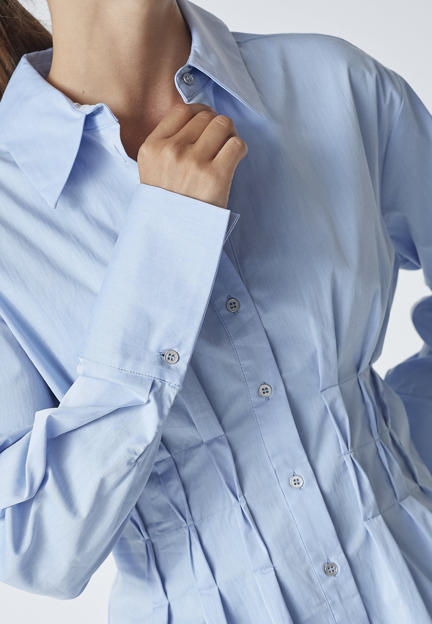 POPPYCC PLEAT WAIST SHIRT