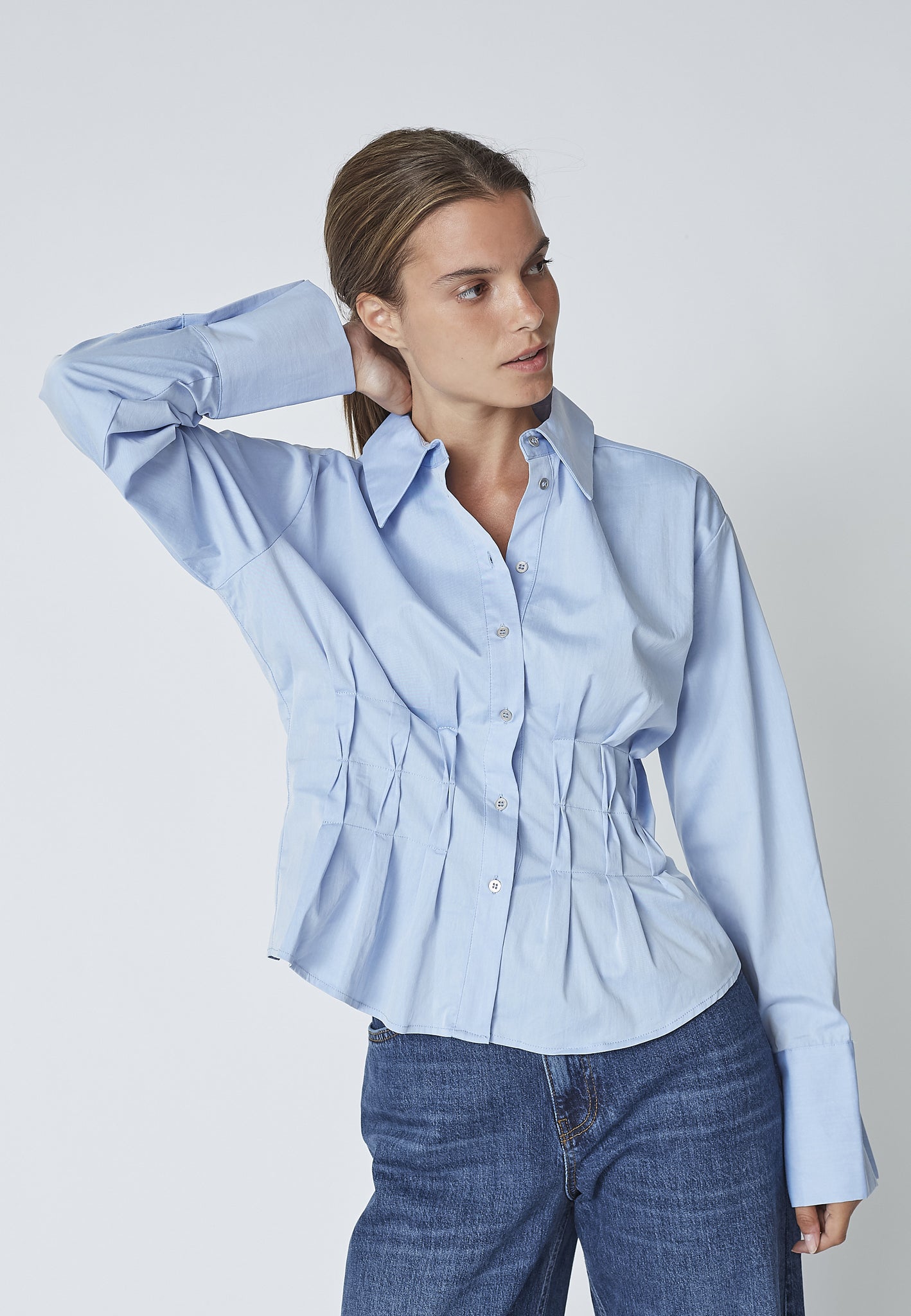 POPPYCC PLEAT WAIST SHIRT