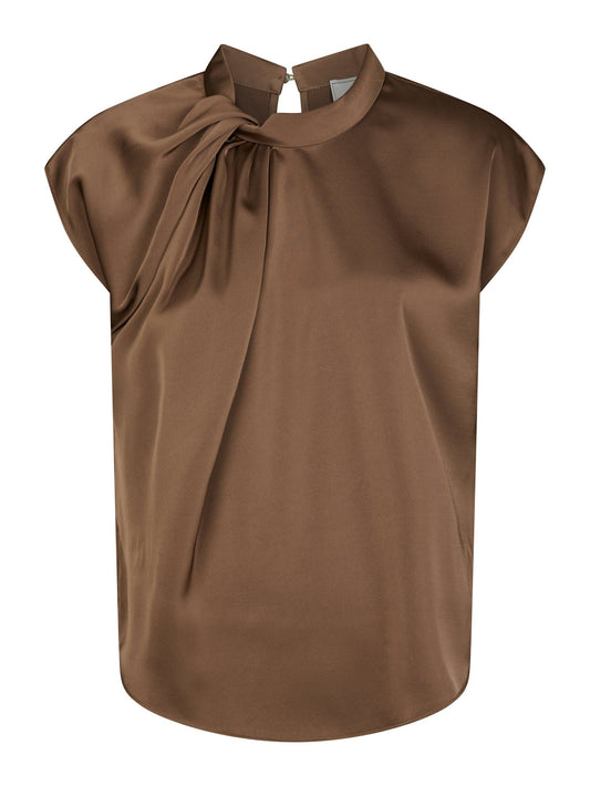 FLEUR DRAPY SATIN TOP