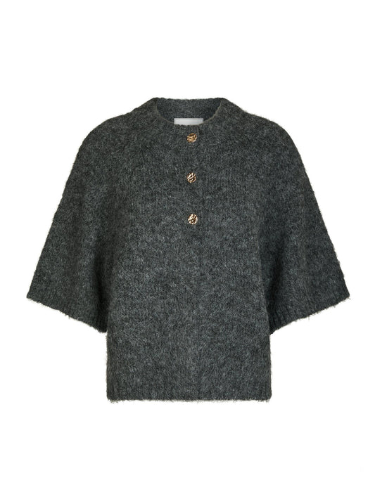 BENUTA FLUFFY KNIT GRÅ STRIK
