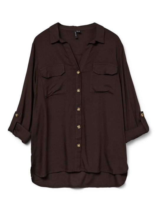 VM BUMPY L/S SHIRT BRUN Skjort