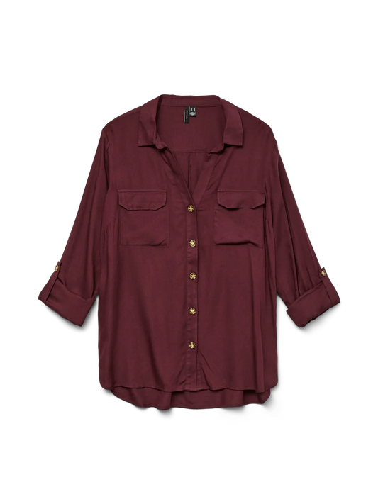 VM BUMPY L/S SHIRT BORDEAUX  S