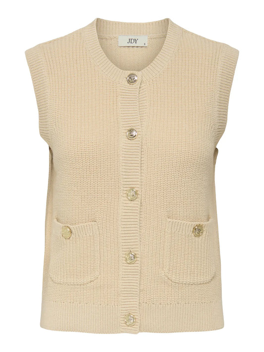 STELLA S/L O-NECK KNIT VEST