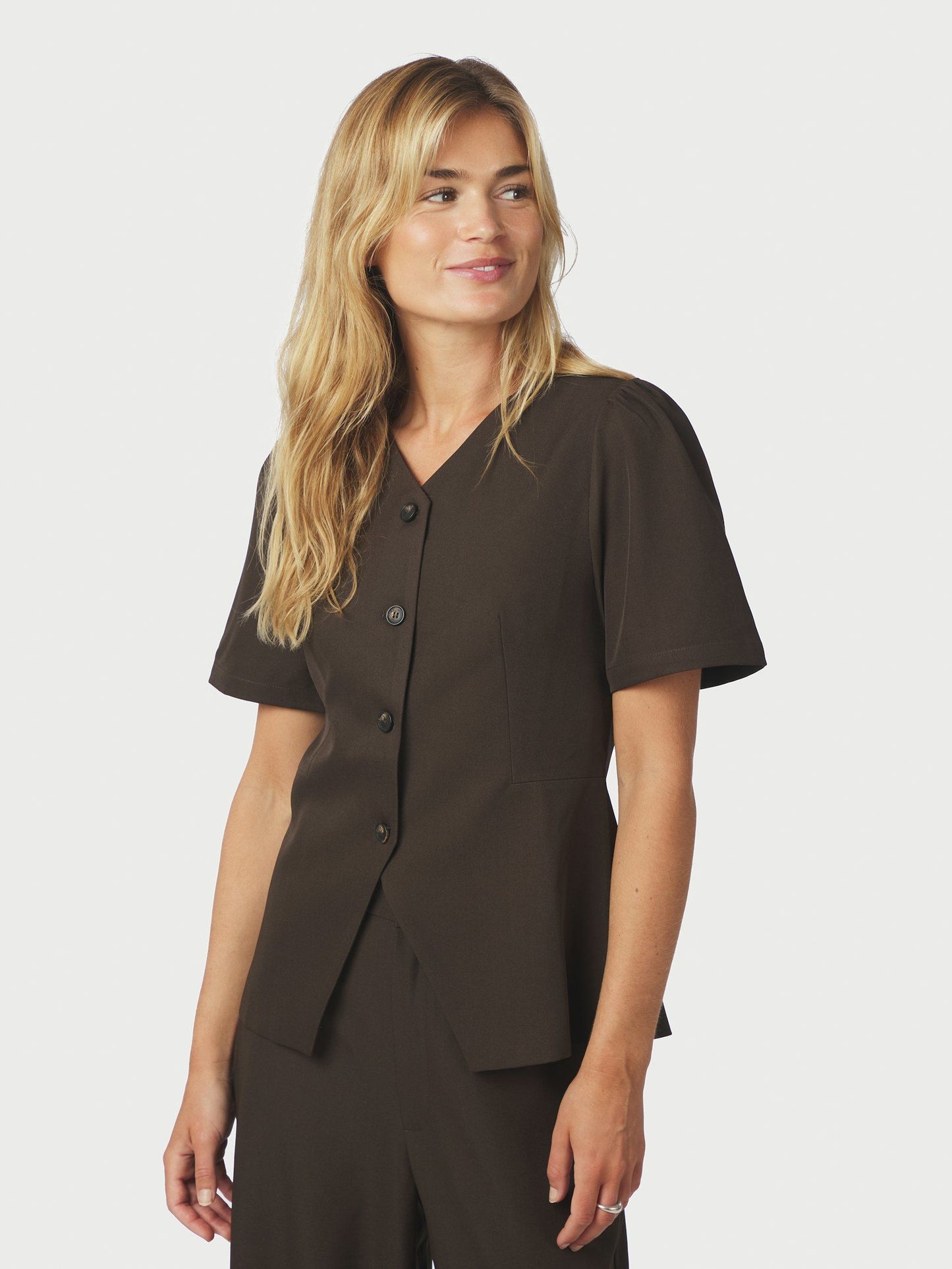 JULES STRUCTURE BLOUSE BRUN To
