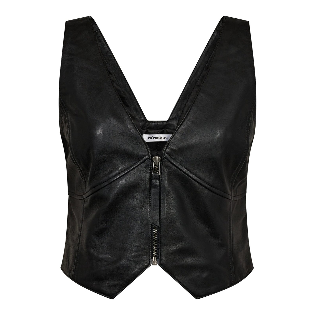 Phoebe Leather Zip Vest