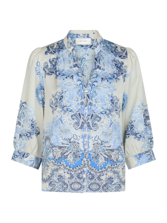 ROSELLE PAISLEY BLÅ TOP